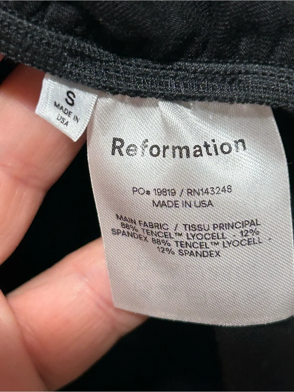 Reformation Esra Knit Top Black Sweetheart Neckline , Small